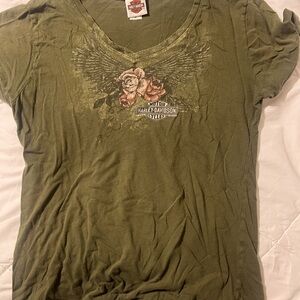 Women’s Harley Davidson top-XL- Forest Green